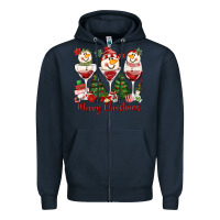 Navy merry christmas wine and cocktails Zipper Hoodie - MaliasSmallBusiness