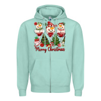 Seafoam merry christmas wine and cocktails Zipper Hoodie - MaliasSmallBusiness