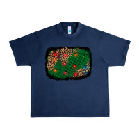 Navy green buffalo plaid christmas background Urban Heavy Tee - AdoDesignShop