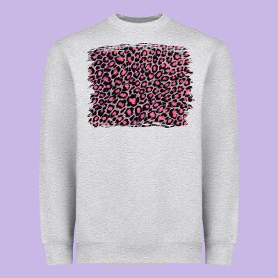 Pink Leopard With Pink Glitter Heavyweight Sweatshirt Designed By Artiststas