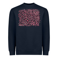 Navy pink leopard with pink glitter Heavyweight Sweatshirt - Artiststas