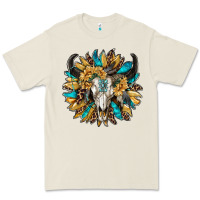 Bone bull skull with sunflower Premium Tee - RanaPortraitStore