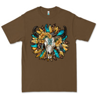 Cacao bull skull with sunflower Premium Tee - RanaPortraitStore