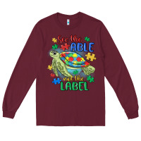 Burgundy see the able not the label Long Sleeve Tee - MaliasSmallBusiness