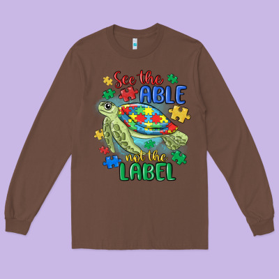 See The Able Not The Label Long Sleeve Tee Designed By Maliassmallbusiness
