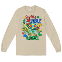 Mushroom see the able not the label Long Sleeve Tee - MaliasSmallBusiness