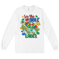 White see the able not the label Long Sleeve Tee - MaliasSmallBusiness