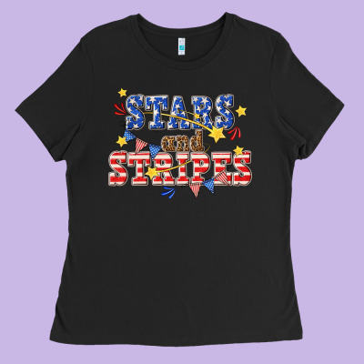 Stars And Striper Billie Wilder Ladies Tee Designed By Texasbilliewilder