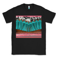 Black western fringe cowhide leopard Classic Tee - BarkalooDesign