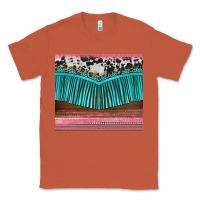 Copper western fringe cowhide leopard Classic Tee - BarkalooDesign