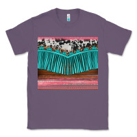 Lavender western fringe cowhide leopard Classic Tee - BarkalooDesign