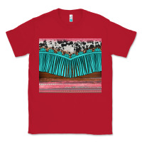 Red western fringe cowhide leopard Classic Tee - BarkalooDesign