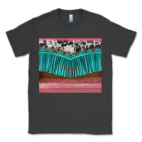 Smoke western fringe cowhide leopard Classic Tee - BarkalooDesign