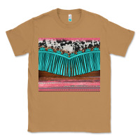 Toasted Coconut western fringe cowhide leopard Classic Tee - BarkalooDesign