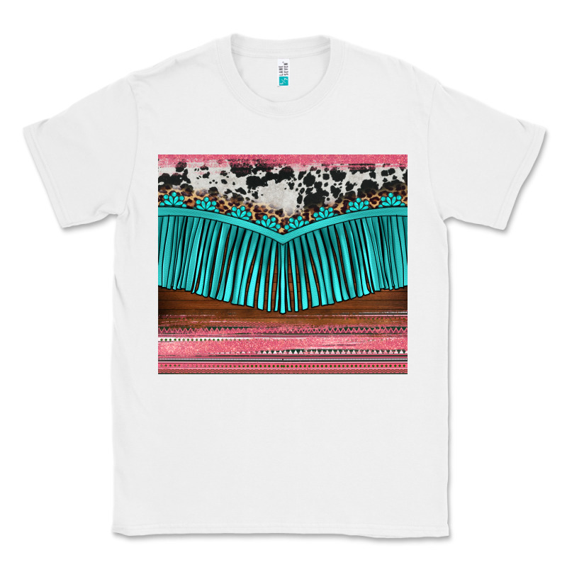 Western Fringe Cowhide Leopard Classic Tee by BarkalooDesign | Teevron