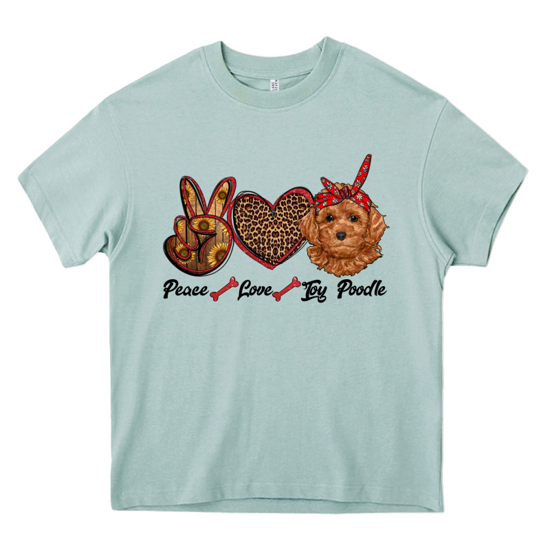 Peace Love Toy Poodle Heavy Core Tee by RanaPortraitStore | Teevron