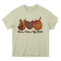 Mossy peace love toy poodle Heavy Core Tee - RanaPortraitStore