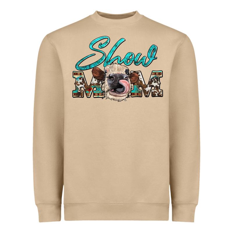 Show Mom Aztec Cowhide Heifer Heavyweight Sweatshirt by Artiststas | Teevron