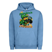 Pigment Pebble Blue Shamrock crusher St. Patrick's Day Urban Hoodie - CowGirlArtShop