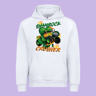 Shamrock Crusher St. Patrick's Day Urban Hoodie Designed By Cowgirlartshop