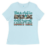 Baby Blue this is what an awesome dental hygienist looks like Ladies Tee - JahusDesignShop