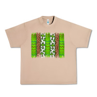 Burro Western St. Patrick's Shamrock Cross Leopard Brushstroke Urban Heavy Tee - Artiststas