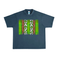 Midnight Navy Western St. Patrick's Shamrock Cross Leopard Brushstroke Urban Heavy Tee - Artiststas
