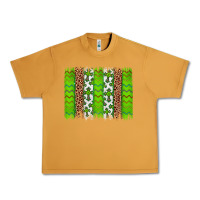 Peanut Butter Western St. Patrick's Shamrock Cross Leopard Brushstroke Urban Heavy Tee - Artiststas