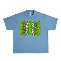 Pebble Blue Western St. Patrick's Shamrock Cross Leopard Brushstroke Urban Heavy Tee - Artiststas