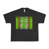 Pigment Black Western St. Patrick's Shamrock Cross Leopard Brushstroke Urban Heavy Tee - Artiststas