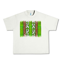 Pistachio Western St. Patrick's Shamrock Cross Leopard Brushstroke Urban Heavy Tee - Artiststas