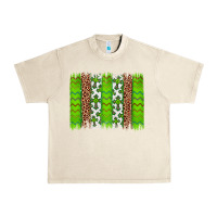 Sandshell Western St. Patrick's Shamrock Cross Leopard Brushstroke Urban Heavy Tee - Artiststas