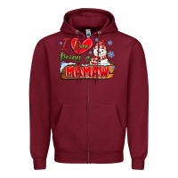 Burgundy i love being a mamaw Zipper Hoodie - MaliasSmallBusiness