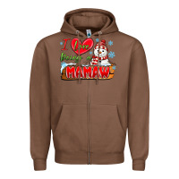 Chestnut i love being a mamaw Zipper Hoodie - MaliasSmallBusiness