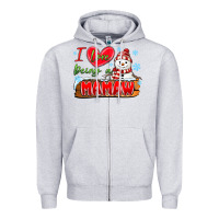 Heather Grey i love being a mamaw Zipper Hoodie - MaliasSmallBusiness