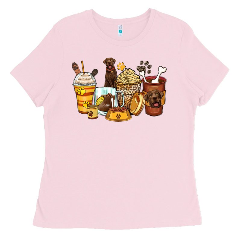 Labrador Retriever Coffee Cups Ladies Tee by Zillion Design Studio | Teevron