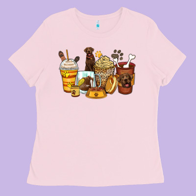 Labrador Retriever Coffee Cups Ladies Tee Designed By Zillion Design Studio