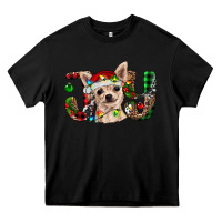 Black christmas chihuahua joy Heavy Core Tee - RanaPortraitStore