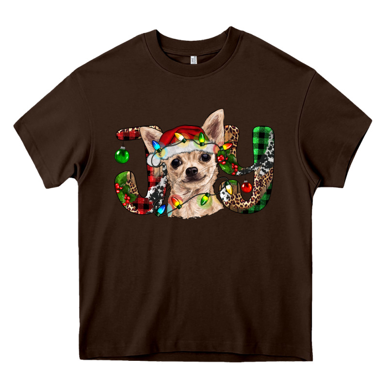 Christmas Chihuahua Joy Heavy Core Tee by RanaPortraitStore | Teevron