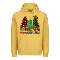 Antique Gold merry christmas trees Premium Hoodie - NancyCooperArtShop