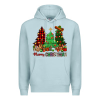 Blue Mist merry christmas trees Premium Hoodie - NancyCooperArtShop