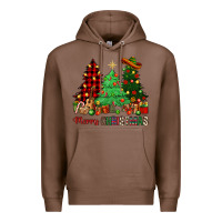 Chestnut merry christmas trees Premium Hoodie - NancyCooperArtShop