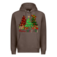 Coffee merry christmas trees Premium Hoodie - NancyCooperArtShop