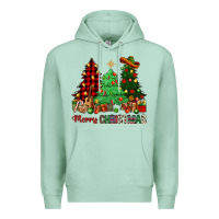 Seafoam merry christmas trees Premium Hoodie - NancyCooperArtShop