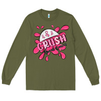 Army Green crush breast cancer Long Sleeve Tee - MaliasSmallBusiness