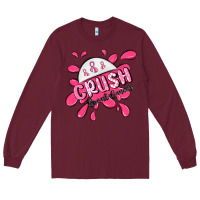 Burgundy crush breast cancer Long Sleeve Tee - MaliasSmallBusiness