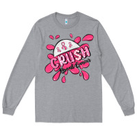 Heather Grey crush breast cancer Long Sleeve Tee - MaliasSmallBusiness