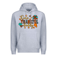 Heather Grey one thankful daddy Premium Hoodie - JahusDesignShop