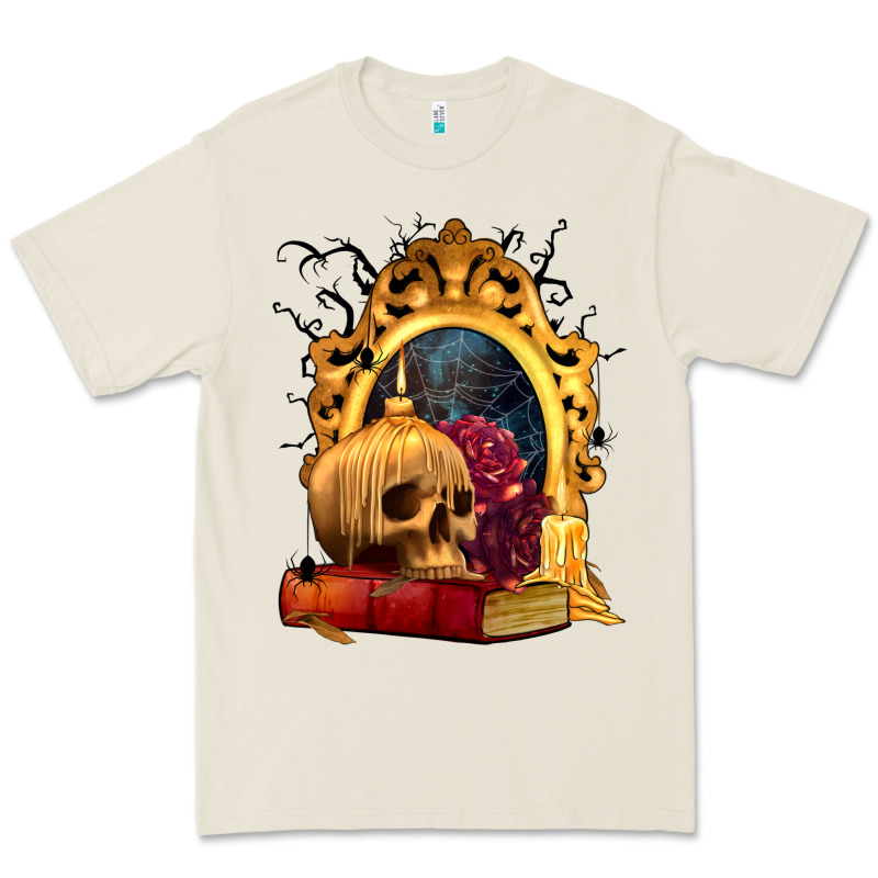 Halloween Skull Candles And Roses Premium Tee by texasbilliewilder | Teevron