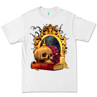 White Halloween Skull Candles and Roses Premium Tee - texasbilliewilder